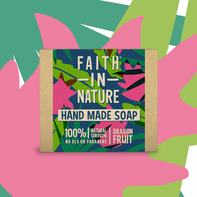 Vegan dragon fruit soap bar with tropical fragrance