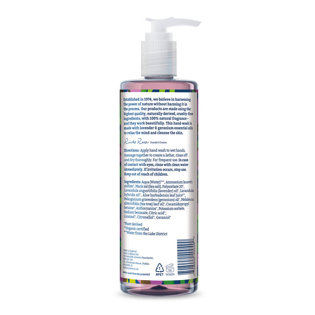Vegan lavender and geranium hand wash for everyday use
