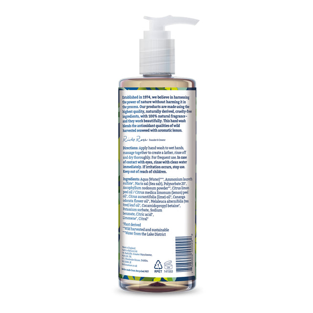 Vegan seaweed and citrus hand soap for everyday cleansing
