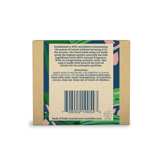 Vegan tea tree soap bar with organic essential oil