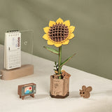 Wooden sunflower craft kit Rowood flowers
