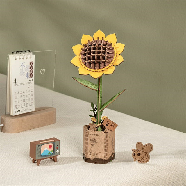 Wooden sunflower craft kit Rowood flowers