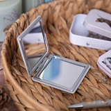 Wrendale Designs Highland Cow compact mirror open detail with other artwork inspired products.