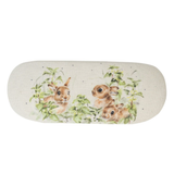 Wrendale Designs Spring Hares hare glasses case with illustrated hare design and hard shell