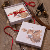 Wrendale Designs First Taste Of Snow (Cow) Luxury Boxed Cards