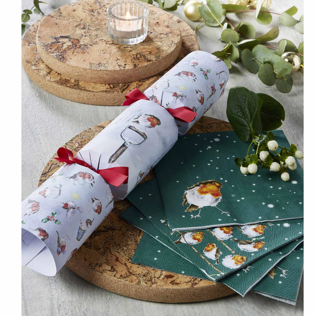 Wrendale Designs Christmas Lunch Napkin Robin - Rockin' Robins