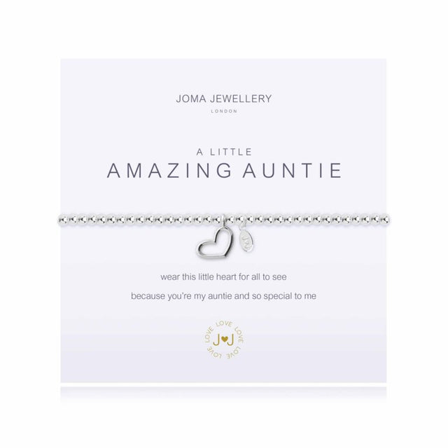 Wear this little heart for all to see because youre my auntie and so special to me. Silver plated cut out heart charm Joma bracelet