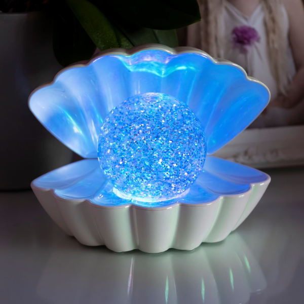 Light Up Clamshell - White Pearl