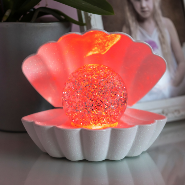 Light Up Clamshell - White Pearl