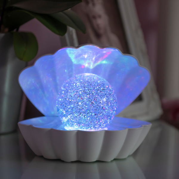 Light Up Clamshell - White Pearl