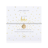 This is a little Boho stretch Joma bracelet in silver plated ball chain and a golden coin charm from Joma Jewellery. Wear this golden coin on your way, because your beautifully boho in every way. The perfect piece for any outfit. Pair it with matching Joma Jewellery to complete your look. This is nice gift to give and comes with the branded packaging.