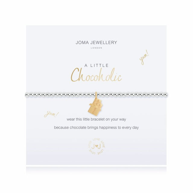 This little chocolate bar is here to represent your love of chocolate in a cute dainty Joma bracelet.