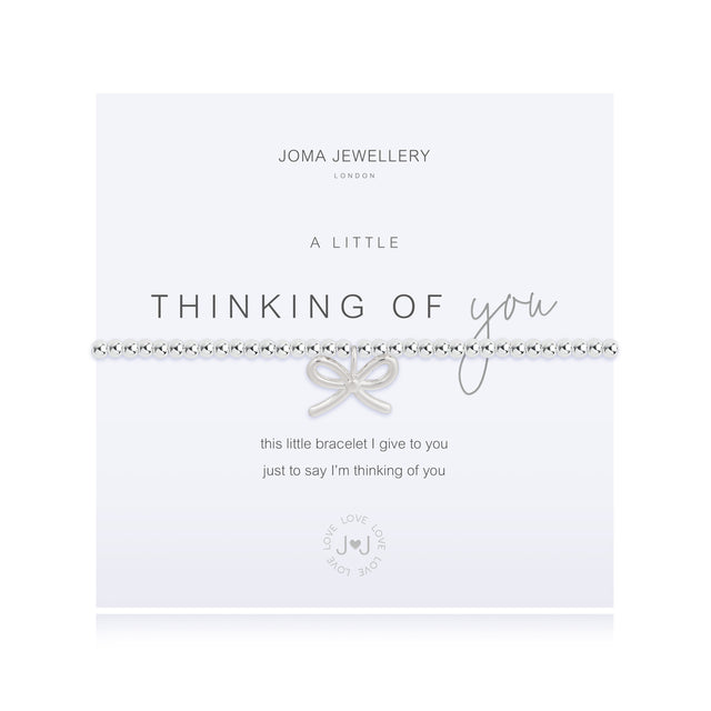 This little Joma bracelet I give to you, just to say Im thinking of you


Our loved A Little collection is filled with pretty charms perfect for celebrating every special occasion. Each beautiful silver-plated Joma bracelet is wrapped around a lovely card, finished with a sweet poem and meaningful sentiment, the perfect gift or little treat.