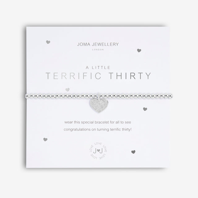 Complete their 30th birthday collection with this A Little Joma bracelet. Equally thoughtful and beautiful, this silver-plated Joma bracelet pairs a dainty design with the sweetest sentiment. Better yet, this Joma bracelet features our most-loved details, including a stretch bead design, stylised card and adorable poem.