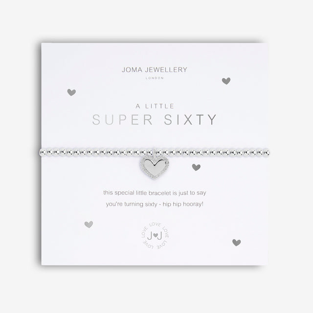 Complete their 60th birthday collection with this A Little Joma bracelet. Equally thoughtful and beautiful, this silver-plated Joma bracelet pairs a dainty design with the sweetest sentiment. Better yet, this Joma bracelet features our most-loved details, including a stretch bead design, stylised card and adorable poem.