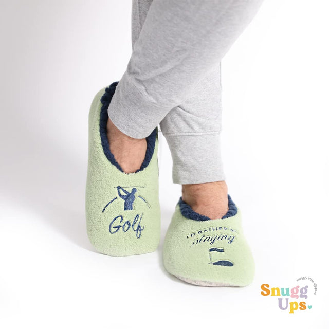 Splosh Men's Green Golf Slippers