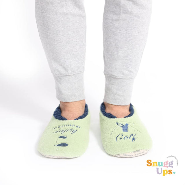 Splosh Men's Green Golf Slippers