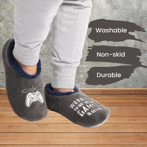 Splosh Men's Grey Gamer Slippers