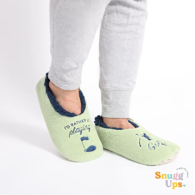 Splosh Men's Green Golf Slippers
