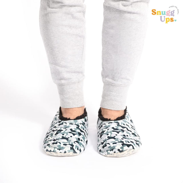 Splosh Men's Grey Camo Slippers