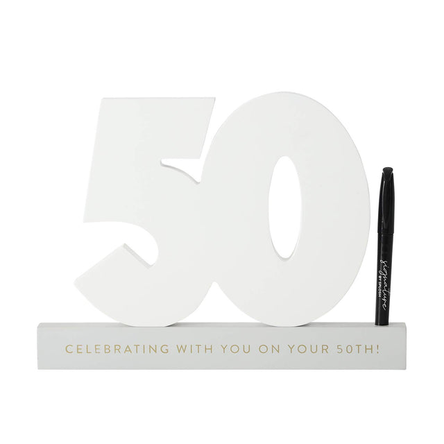 Splosh Signature Number 50 - Surprise someone on their special birthday with a Signature Number from Splosh. Remember the special birthdays for years to come with all the personal touches.  Mark your special occasion forever with signatures and messages from everyone who shared it with you. Use as eye-catching party decorations and as a heartfelt birthday gift for them. 