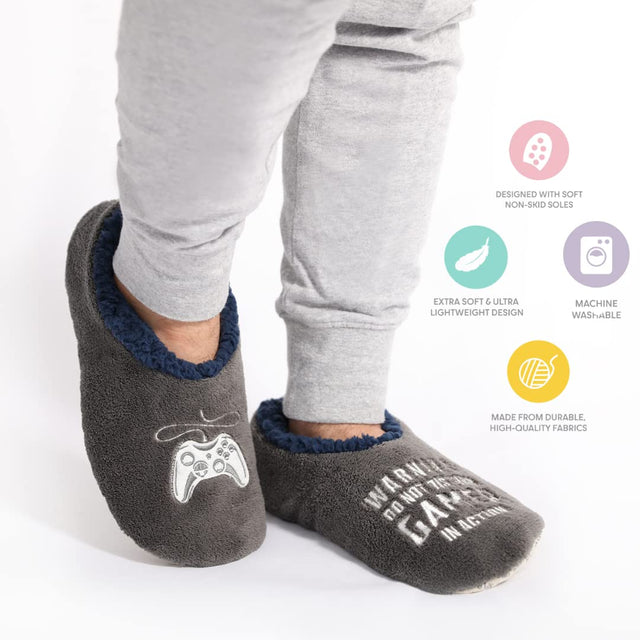 Splosh Men's Grey Gamer Slippers