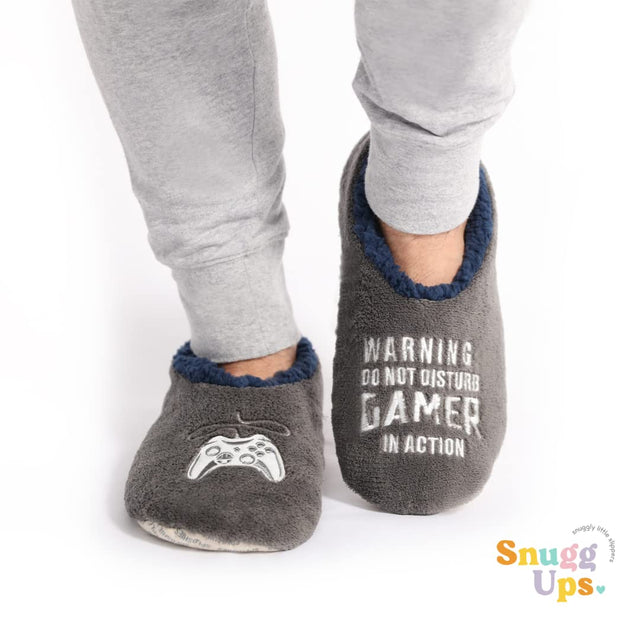Splosh Men's Grey Gamer Slippers