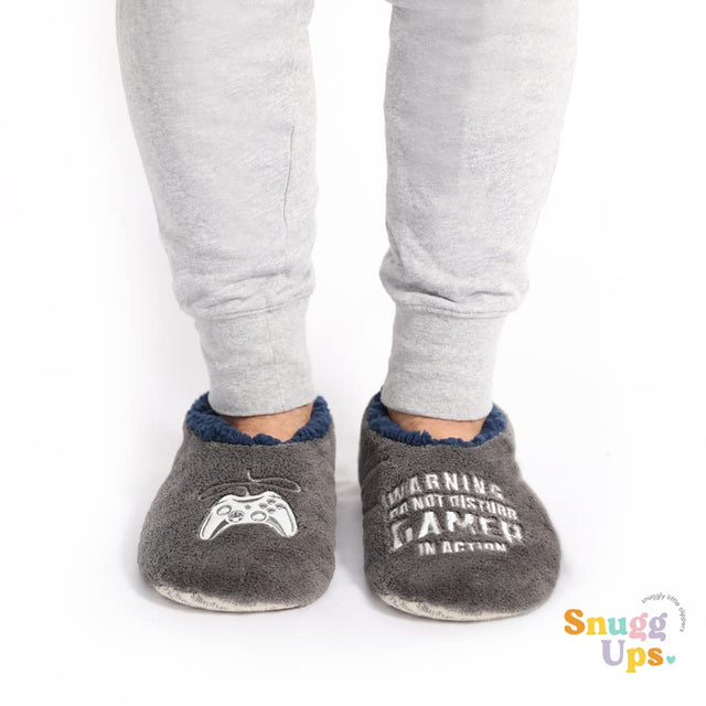 Splosh Men's Grey Gamer Slippers