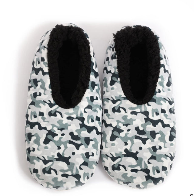 Splosh Men's Grey Camo Slippers