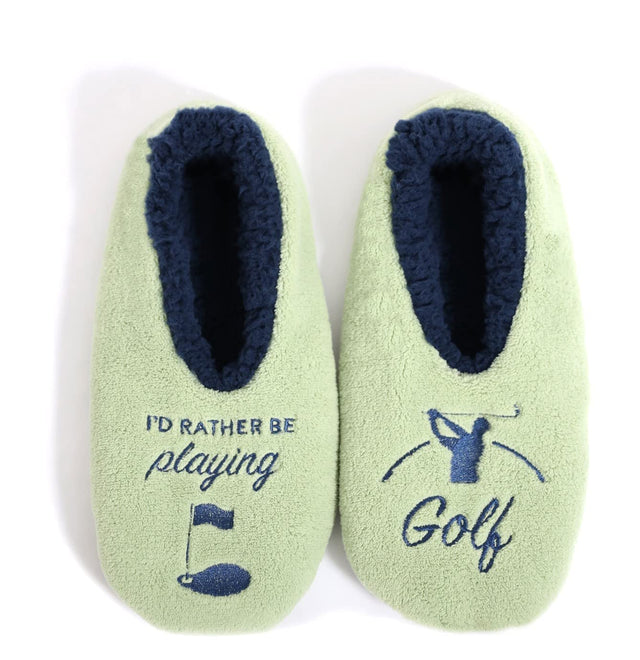 Splosh Men's Green Golf Slippers