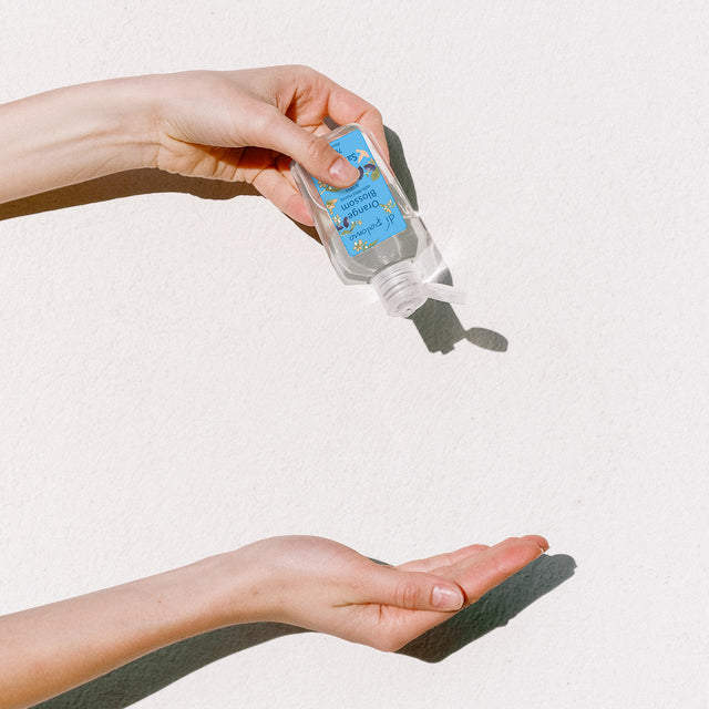 The perfect companion on the Go... Small and compact to fit in pockets and handbags, our Orange Blossom Hand Sanitiser is now a must have for any trip.Itâ€šs important to be able to sanitise on the go now, our formula can deliver the cleansing your hands need during busy days while the addition of aloe will moisturise and keep your skin from feeling dry.A must have for home life, work and trips out with friends.