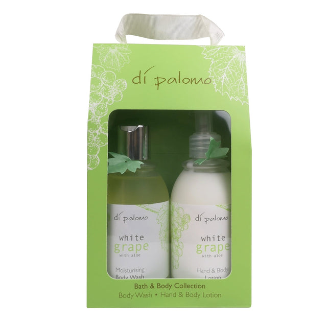 Body Wash - An indulgent body wash blended using the finest ingredients to be kind on your skin whilst cleansing your body with a luxurious lather. Gently fragranced with White Grape & Aloe to complement our Eau de Parfum, Body Mist and Lotion.  Hand & Body Lotion - A rich, indulgent lotion blended with the finest ingredients including sweet almond oil to leave your skin smooth & supple. Gently fragranced with White Grape & Aloe to complement our Body Wash, Eau de Parfum and Body Mist. 