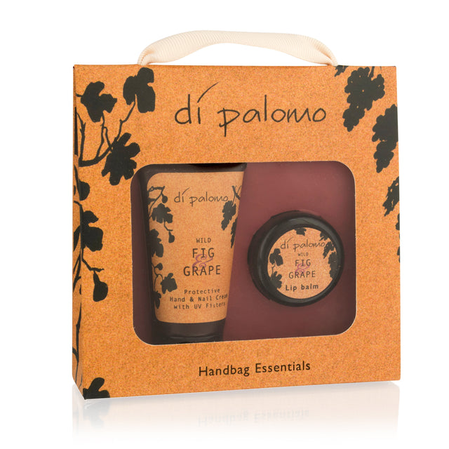 An enriching and luxurious hand and nail cream and luxurious lip balm with beeswax and shea butter containing our Wild Fig & Grape fragrance.