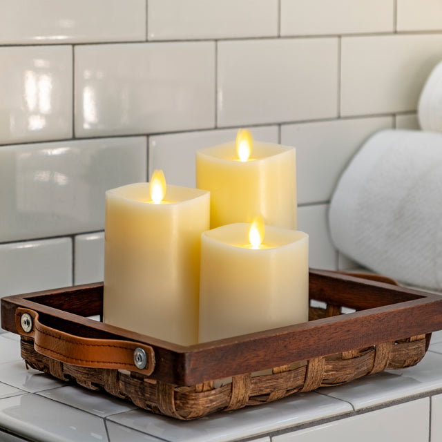 Luminara Gift Box Ivory Pillar 3pk