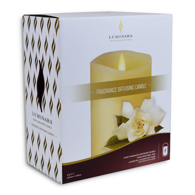 Luminara Indoor Fragrance Diffusing Pillar & 2 F/Lavender & 2 Sea Min. Mist Pods