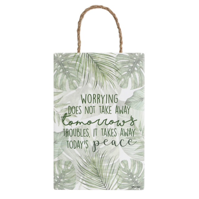 Splosh Botanical Hanging Sign - Peace
