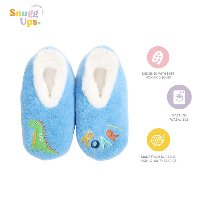 Splosh Toddler Blue Dinosaur Slippers
