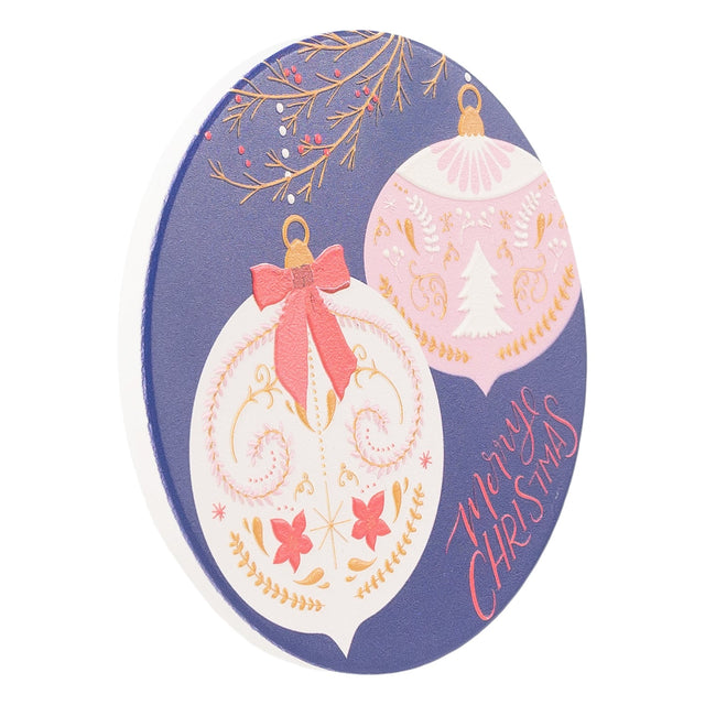 Splosh Christmas Coaster - Navy Bauble