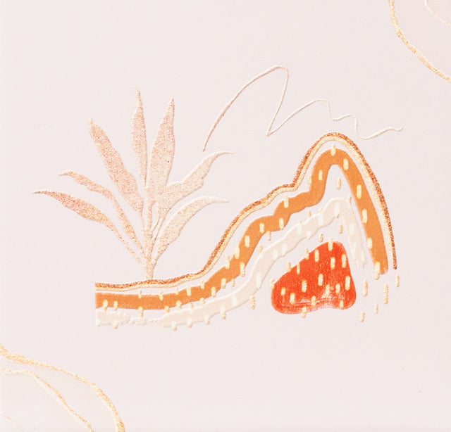 Splosh Desert Dunes Abstract Ceramic Coaster