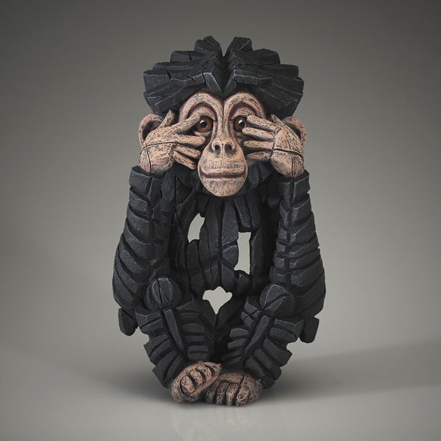 Edge Sculpture - Baby Chimpanzee "See no Evil"