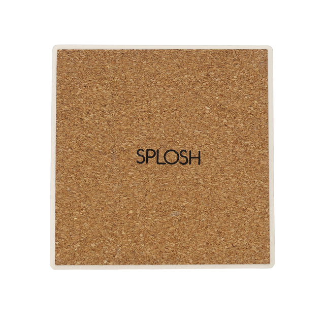 Splosh Tranquil Ceramic Coaster - Feather Pattern