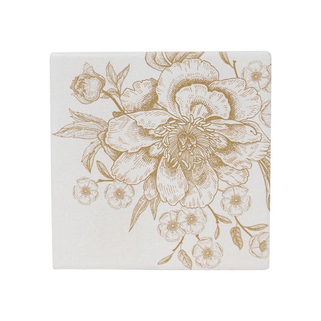 Splosh Full Bloom - Ceramic Coaster Gold Flower