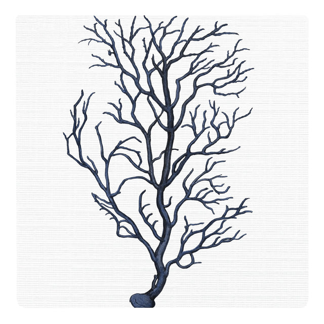 Splosh Hamptons Ceramic Coaster - Navy Tree Coral