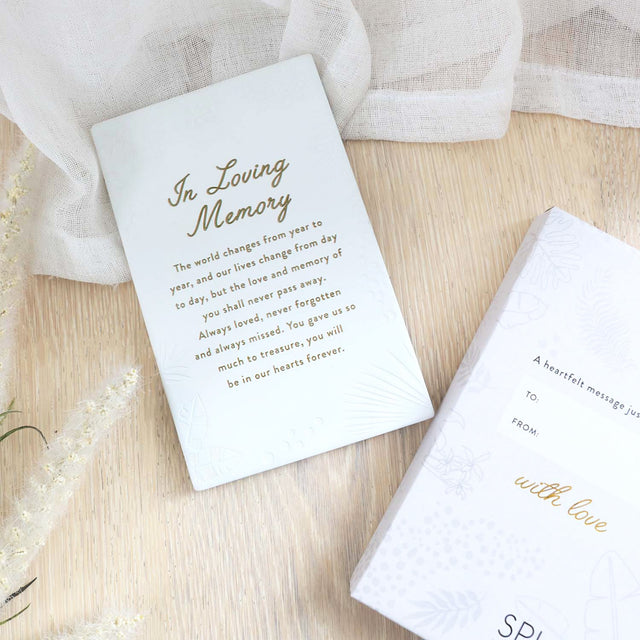 Inspired by their previous best-selling Life Quotes range, Precious Quotes include 12 different verses, with each Quote a meaningful gift idea for someone special. Conveying a custom themed message in a 3D embossed text upon delicate etched floral designs, each Precious Quote also comes with its own custom gift box that features exquisite gold foil detail and personalised â€šâ€œToâ€š and â€šâ€œFromâ€š fields.