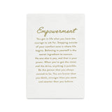 Inspired by their previous best-selling Life Quotes range, Precious Quotes include 12 different verses, with each Quote a meaningful gift idea for someone special. Conveying a custom themed message in a 3D embossed text upon delicate etched floral designs, each Precious Quote also comes with its own custom gift box that features exquisite gold foil detail and personalised â€šâ€œToâ€š and â€šâ€œFromâ€š fields.