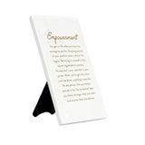 Inspired by their previous best-selling Life Quotes range, Precious Quotes include 12 different verses, with each Quote a meaningful gift idea for someone special. Conveying a custom themed message in a 3D embossed text upon delicate etched floral designs, each Precious Quote also comes with its own custom gift box that features exquisite gold foil detail and personalised â€šâ€œToâ€š and â€šâ€œFromâ€š fields.