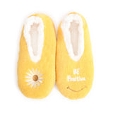 Splosh Women's Yellow Flower Slippers - Be Positive