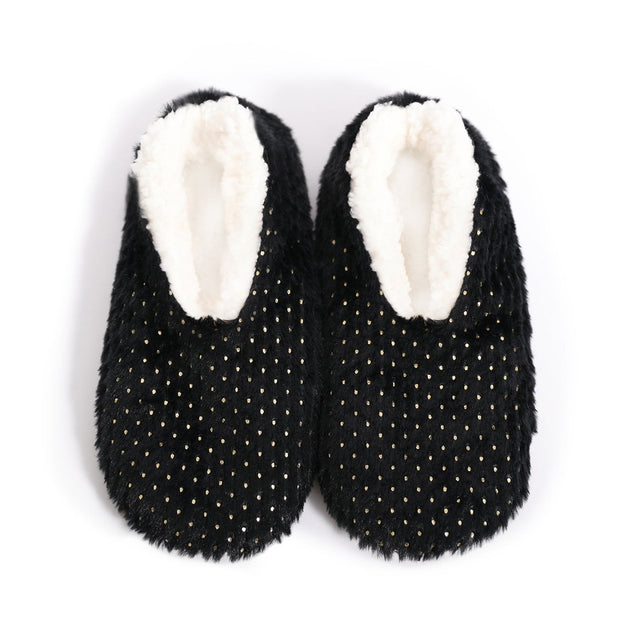 Splosh Women's Black Metallic Slippers