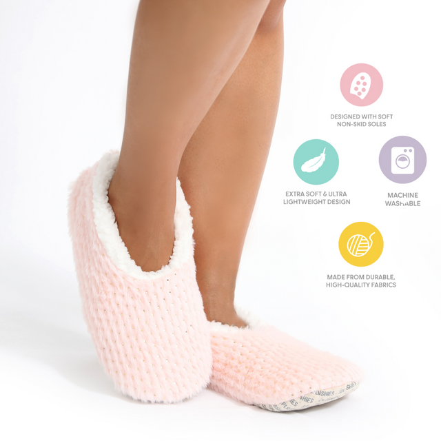 Splosh Women's Pink Metallic Slippers (Small)