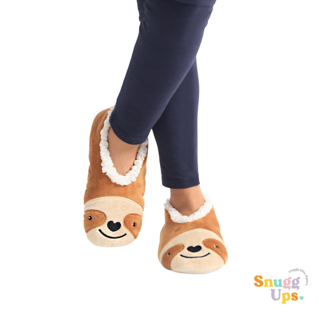 Splosh Kids Brown Sloth Slippers (Size Small 12/13)